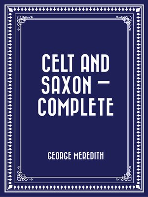 cover image of Celt and Saxon — Complete